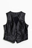 Faux leather vest